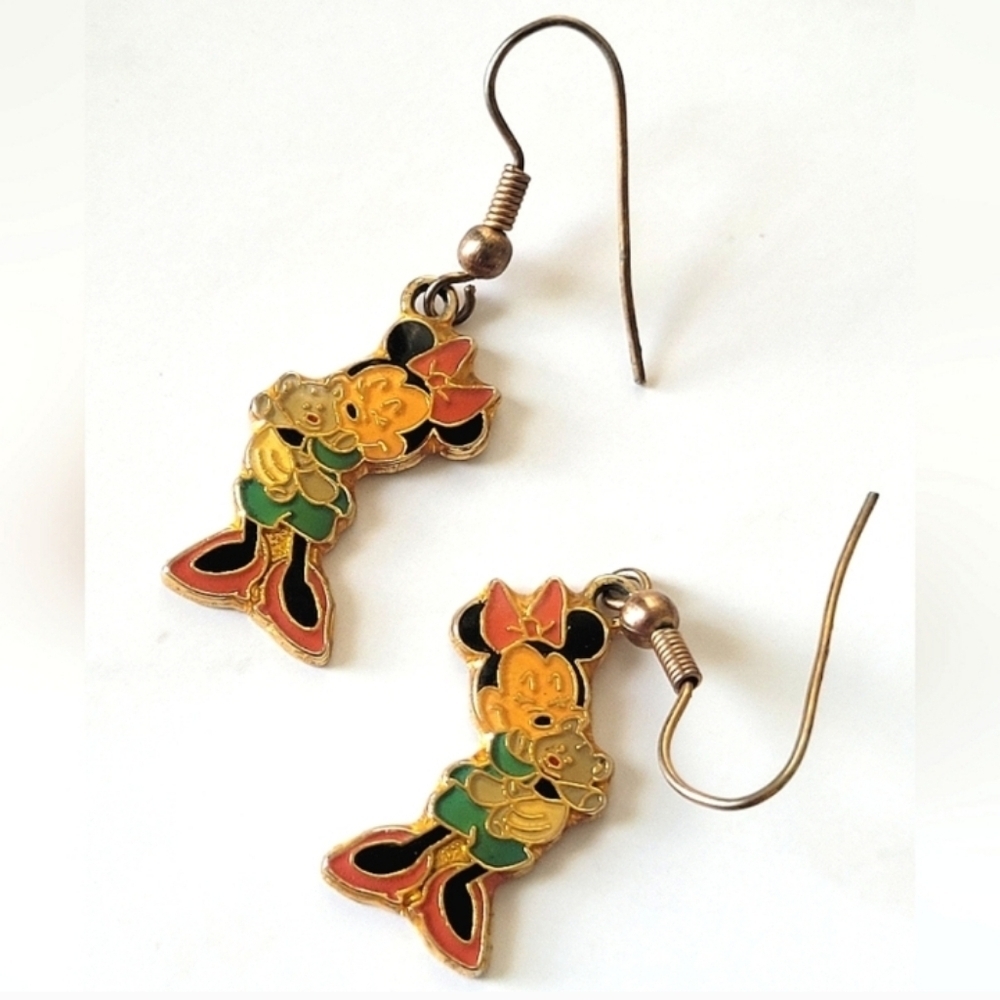 Walt Disney Vintage Minnie Mouse Earrings - Picture 2 of 5